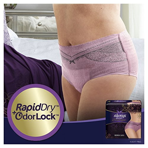 10 Count (1 Package) Large, Always Discreet Boutique Incontinence
