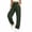 Green, variant on Costeam Womens Lightweight Quick Dry Cargo Jogger Pants Solid Color Multiple Functional Pockets Adjustable Drawstring Elastic High Waist Tapered Ankle Casual Athletic Long Trousers