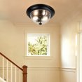 thumbnail image 3 of Depuley 13 Inch 2-Light Seeded Encloused Glass Ceiling Light with Clear Glass Shade Round Downlight for Entryway, Hallway, Bedroom, Porch, Kitchen, Living Room, 3 of 8