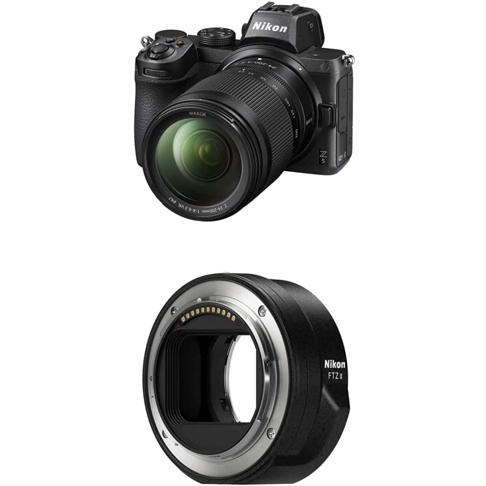 Nikon Z5 Mirrorless Camera Bundle with NIKKOR Z 24-200mm Lens and FTZ II Adapter (International Model)