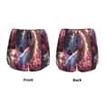 thumbnail image 5 of Lsque Flower White Horse Printed Women's Running Shorts with Liner Pockets,Elastic Quick Dry Workout Athletic Gym Yoga Shorts,Womens High Waist Shorts-X-Large, 5 of 9