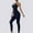 Blue, variant on TMOYZQ One Piece Jumpsuit for Women Yoga Bodycon Ribbed Jumpsuit Workout Sleeveless Backless Rompers with Tummy Control Bodysuits