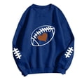 thumbnail image 2 of TaTaai Women Crew Neck Baseball Print Long Sleeve Drop Shoulder Hoodie Casual Fashion Top Ladies Daily Lounge Work Wear Soft Warm Breathable No Fading Versatile Top Gift, 2 of 4