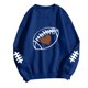 thumbnail image 2 of TaTaai Women Crew Neck Baseball Print Long Sleeve Drop Shoulder Hoodie Casual Fashion Top Ladies Daily Lounge Work Wear Soft Warm Breathable No Fading Versatile Top Gift, 2 of 4