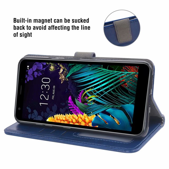 Mobile Phone Cover for Lg K30 2019, Cover Premium Pu Leather Tpu Flip Case Magnetic Closure Card Compartment Stand Function Wallet with Lanyard Protective Cover