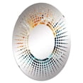 thumbnail image 2 of Designart "Dynamic Flow in Multicolor Op Art I" Op Art Starburst Round Wall Mirror - Abstract Oval Printed Decorative Mirror - Multiple Color Options, 2 of 5