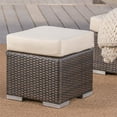 thumbnail image 3 of Noble House Siège Ottoman en Osier Multibrun Santa Rosa 16 Pouces avec Coussin Beige, 3 of 16
