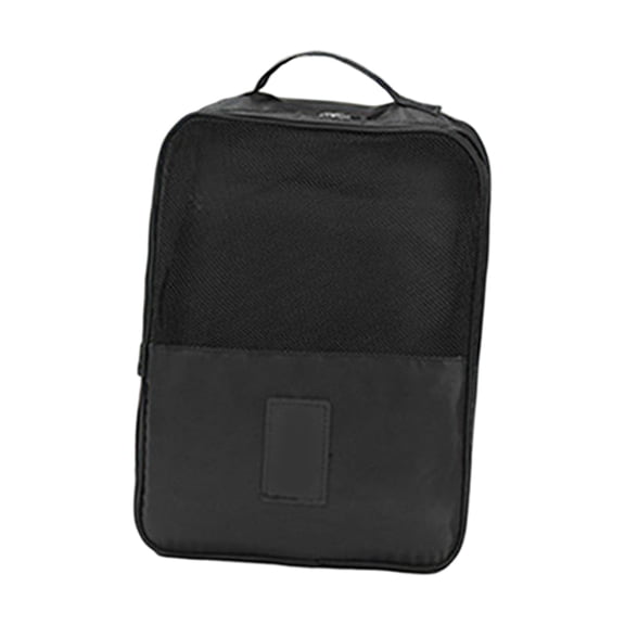 Shoe Storage Pouch Dual Zipper Washable Multi Function Hold 2 Pair of Shoes Boot Black
