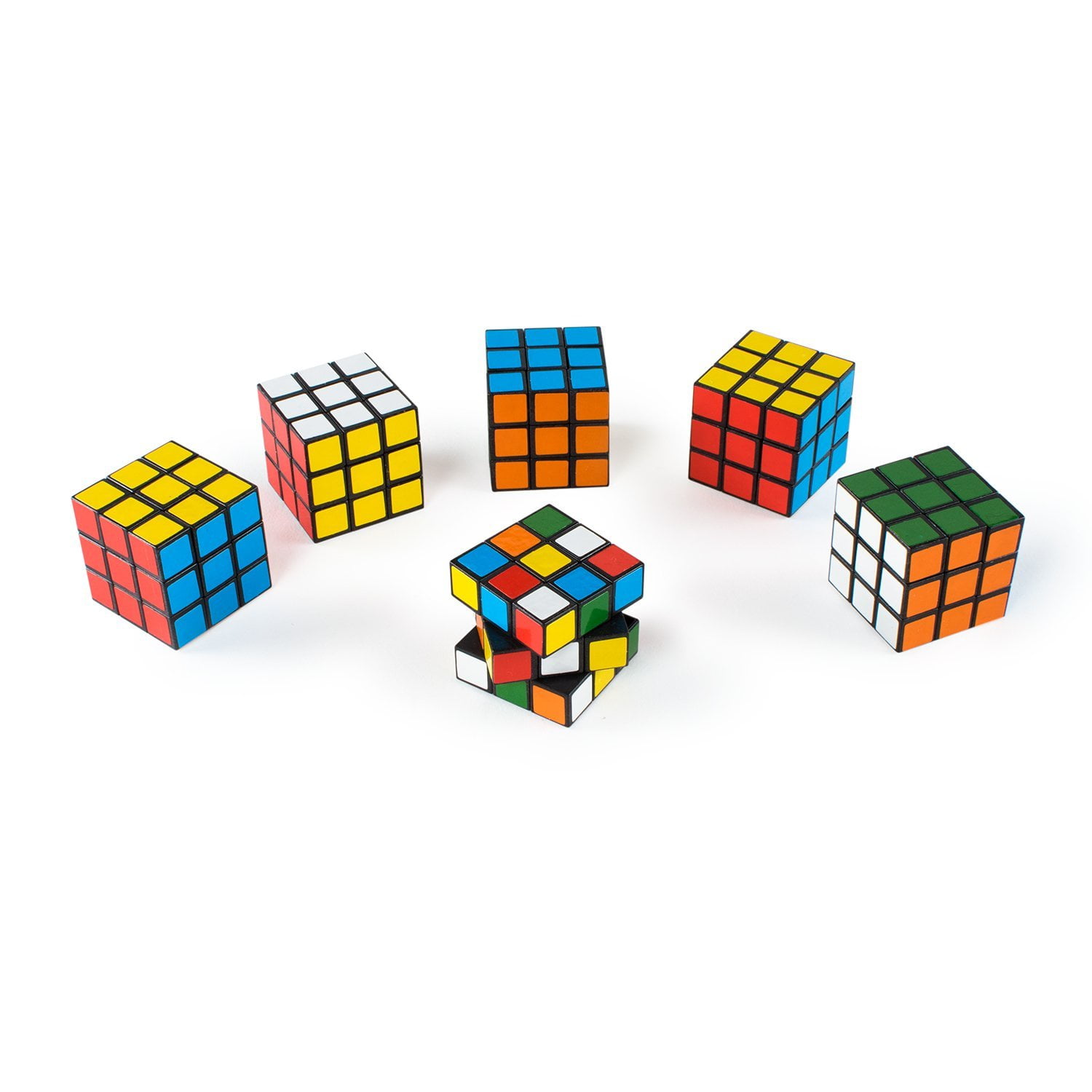 Kidsthrill Mini Keychain Puzzle Cube Set of 10 3x3 Mini Game Party Favor 