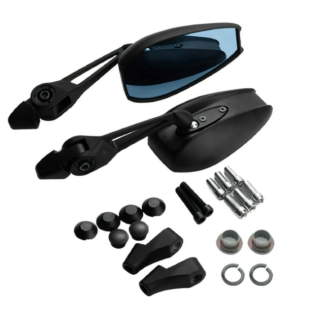 Youkk ADV350 Motorcycle Rearview Mirror For Wide Compatibility ATV Down 2024 New Motorcycle Accessories Black BLUE GLASS