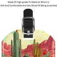 thumbnail image 4 of Square 2Pack PU Leather Cactus Cruise Luggage Tag with Privacy Cover and Name ID Tag for Travel Handbags Backpacks Luggage Tags, 4 of 6