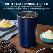Cofest مطحنة القهوة الكهربائية 200 W قوية طاحونة التوابل طاحونة عشب مطحنة حبوب القهوة الكهربائية للتوابل الأعشاب البندق مع فرشاة الأزرق