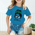 thumbnail image 2 of Girls Shirts Size 8 Spring Girl's Shirt Solid Color Standing Long Sleeve Single Cotton Cardigan Children's Shirt Z11-Navy, 150, 2 of 4