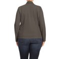 thumbnail image 3 of Women's Plus Size Casual Long Sleeves Open Front Office Work Wear Solid Blazer Jacket, 3 of 4