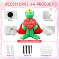thumbnail image 6 of DeeKom 6 FT Valentine's Day Inflatable Outdoor Decoration Frog Prince Holding Love Heart, Lights Holiday Blow Up Yard Decoration for Holiday Party Garden Yard Lawn Spring Décor, 6 of 7