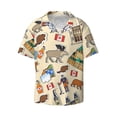thumbnail image 5 of PAYOHTO Canada Places concept Mens Hawaiian Casual Short-sleeved Shirt Tropical Summer Beach Button Down Shirts, 5 of 7