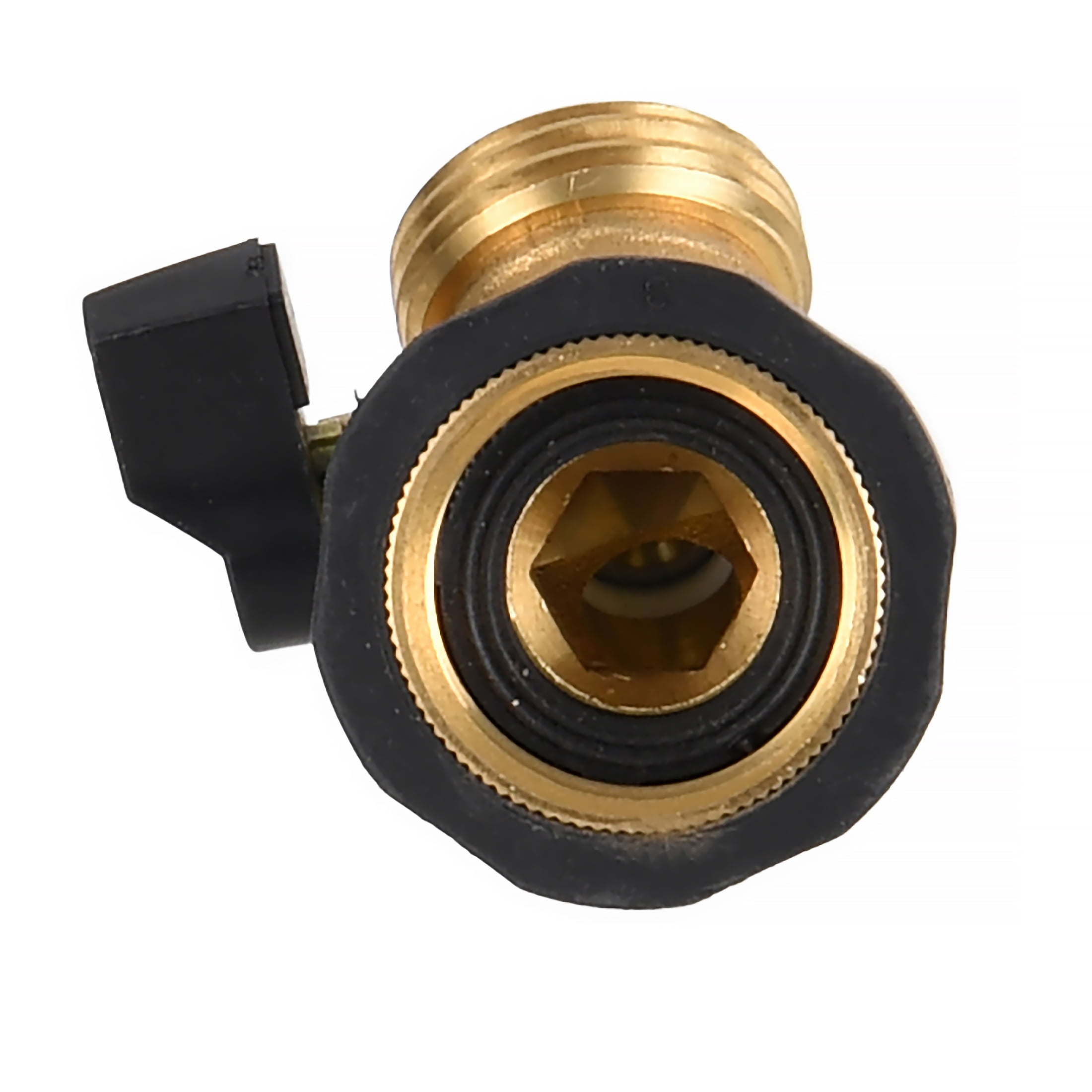 Expert Gardener Brass Angle Hose Shut-Off Connector
