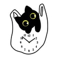 thumbnail image 2 of Reloj de Pared con Diseño de Gato, Movimiento Silencioso, Números Arábigos, Acrílico, Ideal para El Aula, La Oficina, La Habitación de Los Niños, El H, 2 of 10
