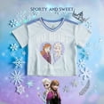 thumbnail image 4 of Disney Frozen Elsa & Anna Girls Graphic Print T-Shirt and Skort, 2-Piece, Sizes 3T-16, 4 of 7