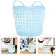 thumbnail image 5 of Cesta de lavandería de plástico reutilizable para el hogar, cesta de almacenamiento para ropa sucia, 5 of 7
