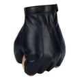 thumbnail image 2 of Guantes De Medio Dedo De Cuero Pu Para Hombre, 1 Par, Negro, 2 of 4