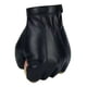 thumbnail image 2 of Guantes De Medio Dedo De Cuero Pu Para Hombre, 1 Par, Negro, 2 of 4