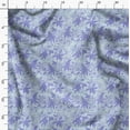 thumbnail image 3 of Soimoi Floral Printed, Cotton Satin Spandex, Sewing Fabric by The Yard 54 Inch Wide, Decorative Fabric for Dresses and Home Accents, Lavender & Off-White, 3 of 6