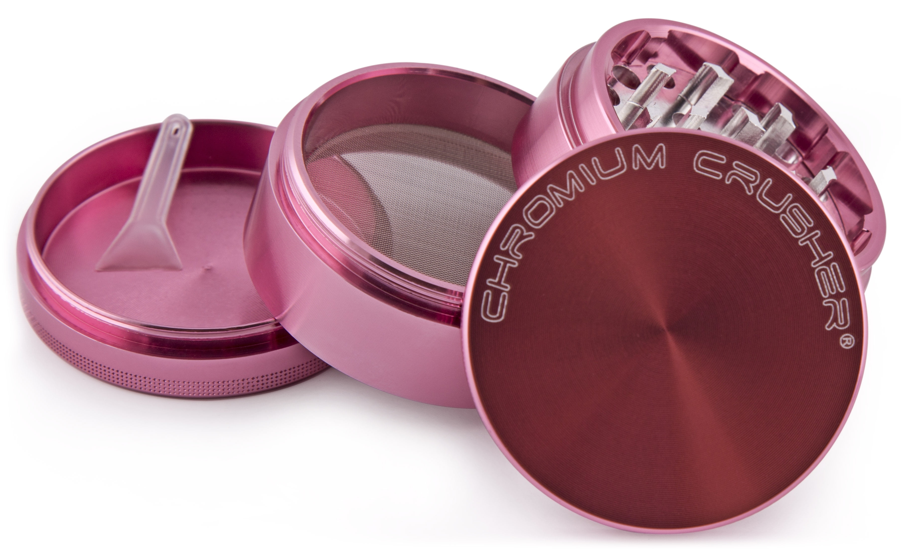 Herb Grinder Crusher-2.2" & 4 Pieces Aluminum Alloy with Side Window W/ Scraper 