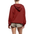 thumbnail image 5 of Womens Ultimate Heavyweight Zip Up Hoodie Jacket Loose Fit Fleece Essentials Oversized Outerwear, 5 of 7