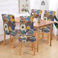 thumbnail image 2 of Yayeee 2 Pack Dining Chair Covers Stretch Parson Chairs Slipcovers Seat Protector, Beige Flowers, 2 of 6