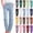 Light Blue-A, variant on Women's Jeans Solid Color Drawstring Cotton Linen Casual Loose Wide Leg Straight Trousers Light Blue Denim Pants,3XL,Light Blue-A
