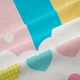 thumbnail image 5 of Manfei Cute Rainbow Stripe Blackout Curtains, Sweet Love Heart Window Curtains Pack of 2 (38x45 Each), Cream Yellow, 5 of 6