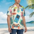 thumbnail image 5 of Disketp Hawaiian Shirts For Men,Playing Video Games Print Mens Casual Short Sleeve Button Down Shirts Beach Shirt, 5 of 8