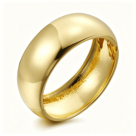 DESIGNICE Golden Polished Chunky Twisted Hinged Waterdrop Bangle Bracelet for Women Spiraled Oval Bangle Bracelet
