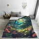 thumbnail image 5 of Balery Enchanted Forest Butterfly A Manta de Felpa Suave y Acogedora – Cobija de Franela Aterciopelada para Cama, Lavable y Cálida para Sofá, Mascotas, Transpirable-40"x30", 5 of 7
