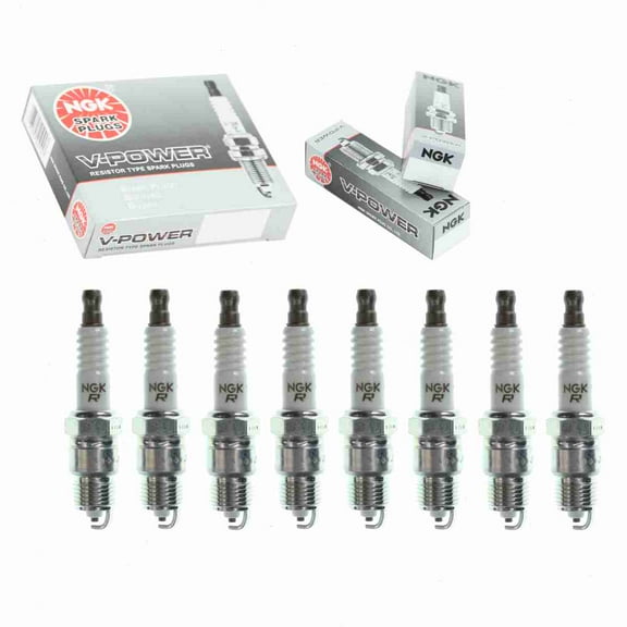 8 pc NGK V-Power Spark Plugs compatible with Chevrolet Nova 5.0L 5.7L V8 1971-1979