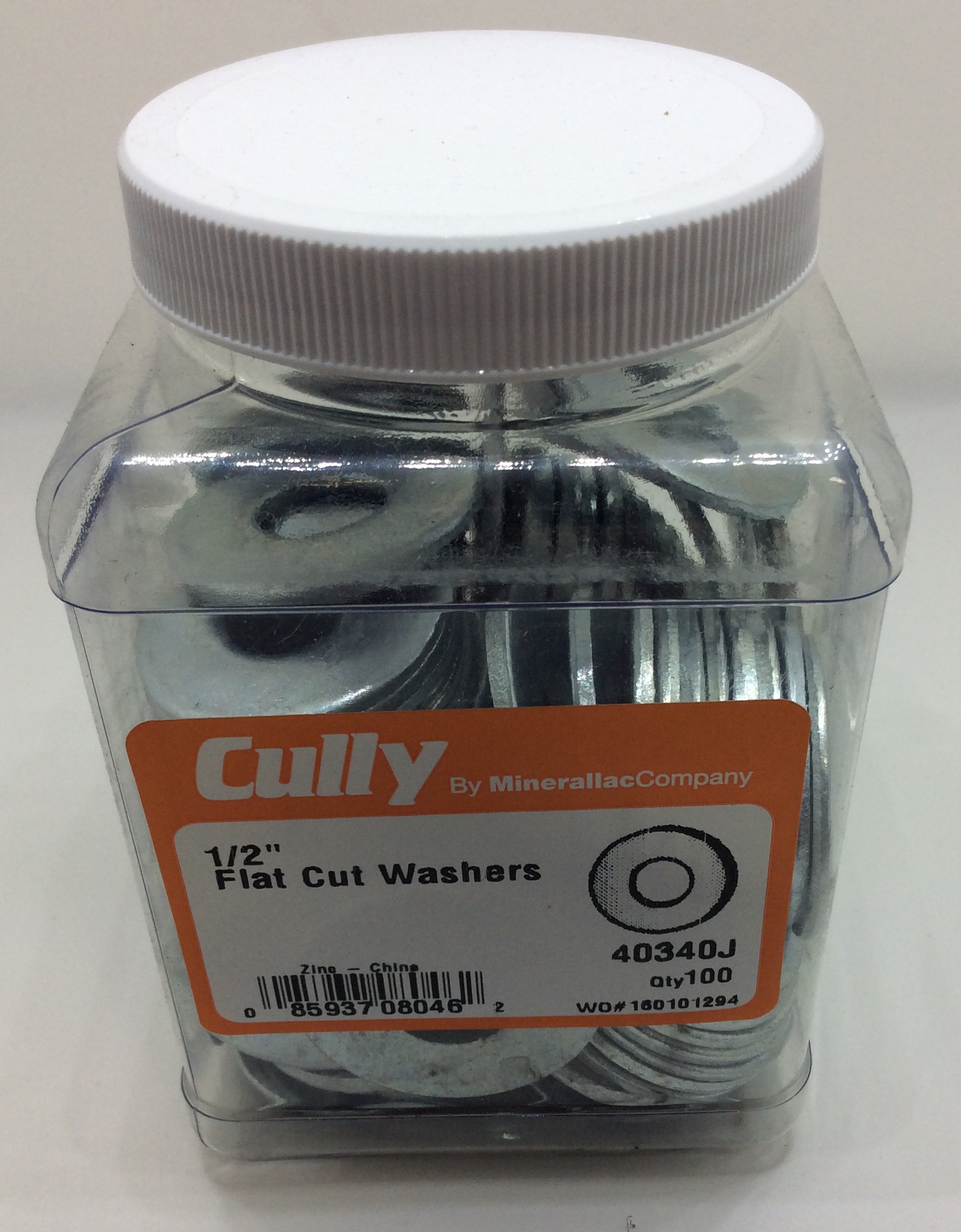 Cully 40340J 1/2" Zinc Plated, Flat Cut Washer (100Pack)