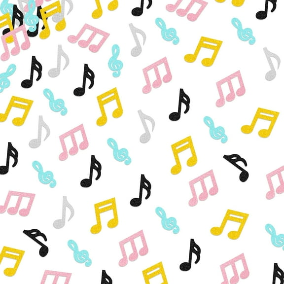 120Pcs Music Theme Party Decorations, Glitter Music Notes Confetti, Musical Symbol Table Scatter for Music Concert Theme Baby Shower Wedding Birthday Party Table Decorations Supplies