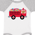 thumbnail image 4 of Inktastic Valentine Fire Truck Heart Bear Boys or Girls Baby Bodysuit, 4 of 5