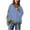 Blue, variant on Ndbuld Tunic Shirts for Womens Long Sleeve Tops Casual V Neck Sweaters for Women Blouses Light blue 2XL