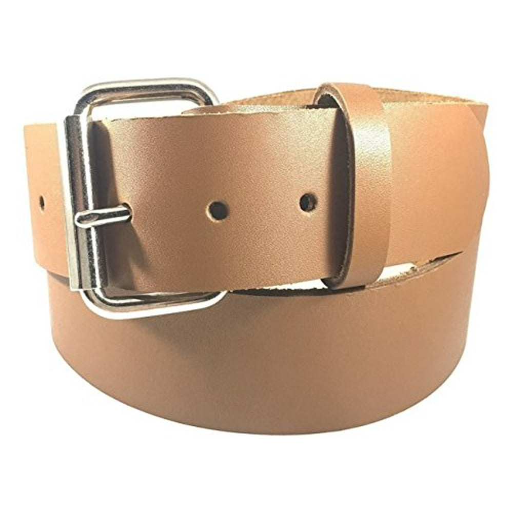 Dangerous Threads Heavy Duty Light Brown Mens Leather Belt 1 3/4