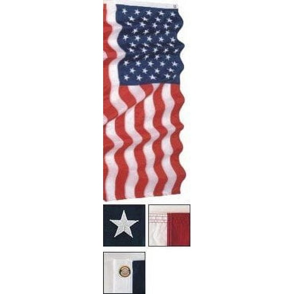 Valley Forge American Flag Outdoor Flag Natural Series - Cotton, Sewn Stripes, 3' x 5'