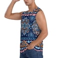 thumbnail image 3 of Kdxio Ethnic Mandala for Men's Muscle T-shirt,Sleeveless for Workout Running Athletic Gym Lounge Casual, 3 of 7