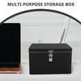 thumbnail image 2 of Vintage Letter Paper Box with Lock Decorative Iron Box Square Tin Box Money Box Money Coin Bank Portable Lock Tin Box Small Lock Tin Box, 2 of 9