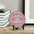 thumbnail image 3 of Round Be Still And Know That I Am With You Psalm 46:10 Blush Wood Color Circle Table Sign (5x5"), 3 of 4