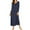 Navy Blue, variant on Long Nightgown for Women Long Sleeve Nightshirt Full Length Sleepwear Soft Loungewear S-3XL
