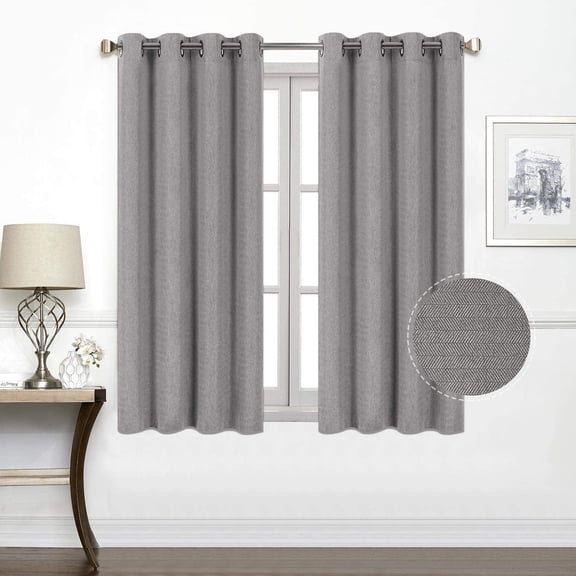 Shady Rest Asbury 52" x 63" Grommet Magnificent Soft Panel Grey Multiple Sizes
