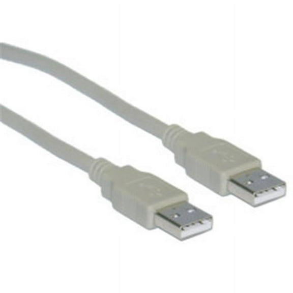 CableWholesale  USB 2.0 Type A Male to Type A Male Cable - Beige - 6ft