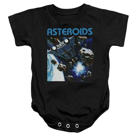 Atari 2600 Asteroids Infant Snapsuit Black 12Mos