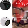 thumbnail image 4 of Projection Alarm Clock Ceiling Display Snooze Desk Table Clock White, 4 of 6